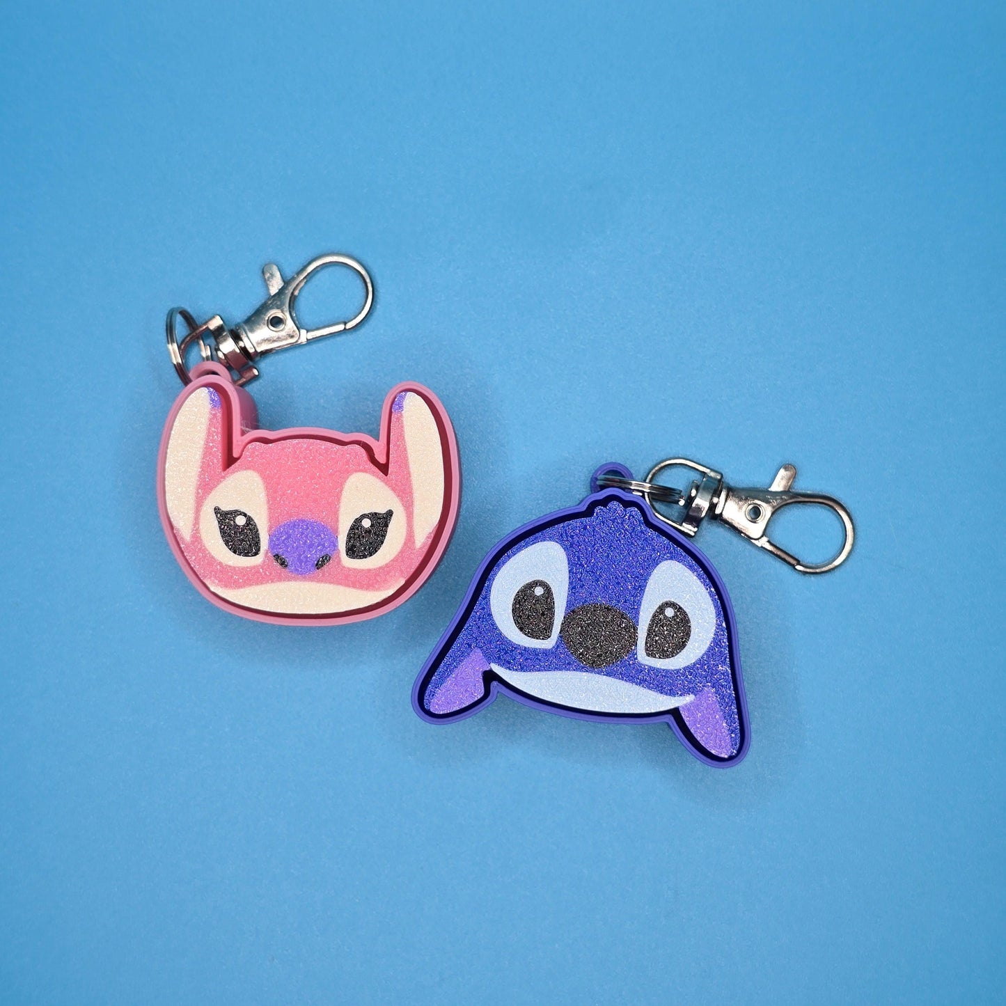 Lilo and Stitch Inspired Fidget Clicker Keychains | 3D Printed