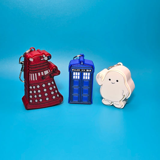 Doctor Who Inspired Fidget Clicker Keychains | 3D Printed Sci-Fi EDC Accessories