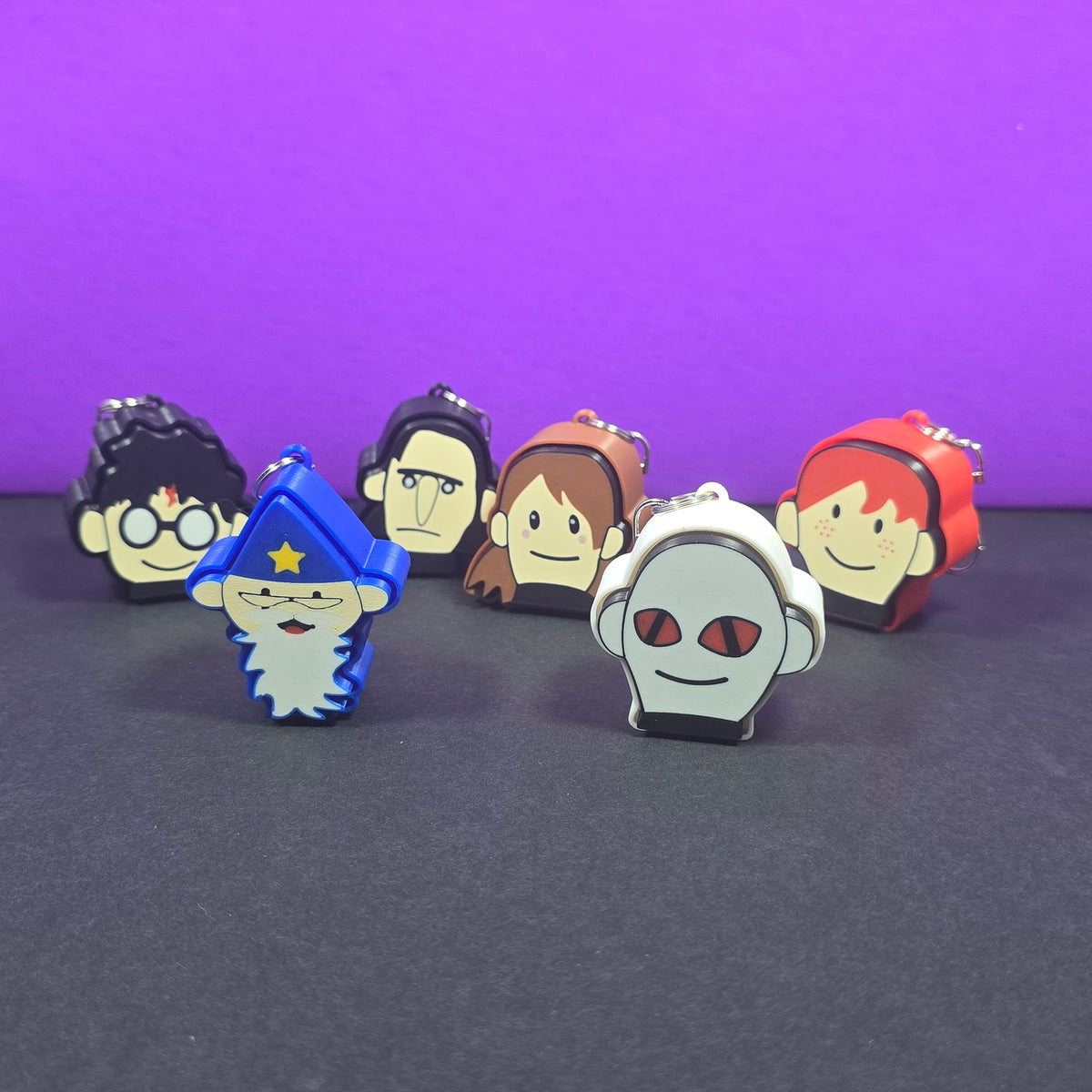 Potter Puppet Pals Inspired Fidget Clicker Keychains