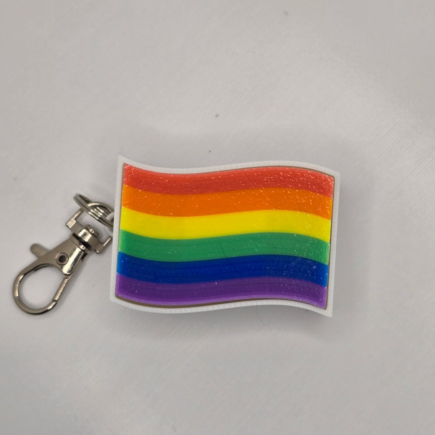 Pride Flag Fidget Clicker Keychains | 3D Printed LGBTQ+ Pride Accessories